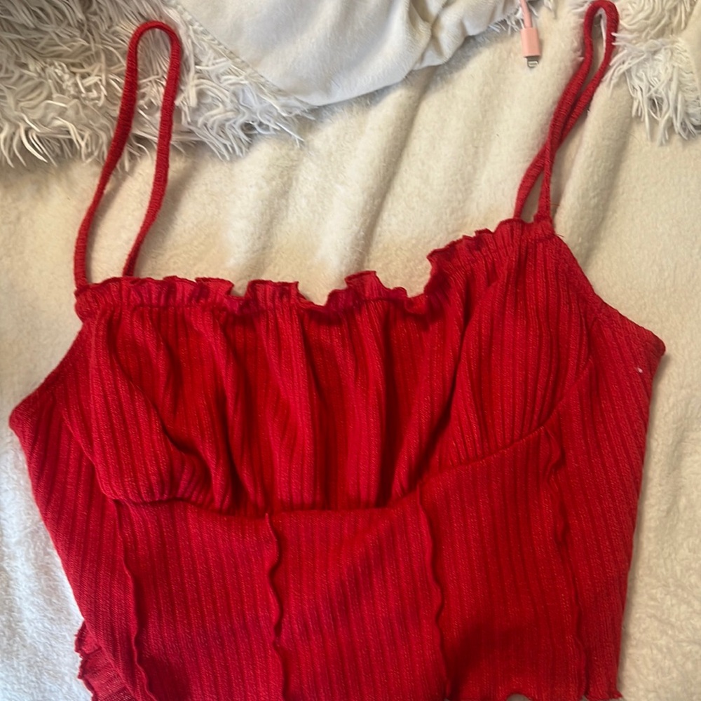 Red SHEIN top, size L
